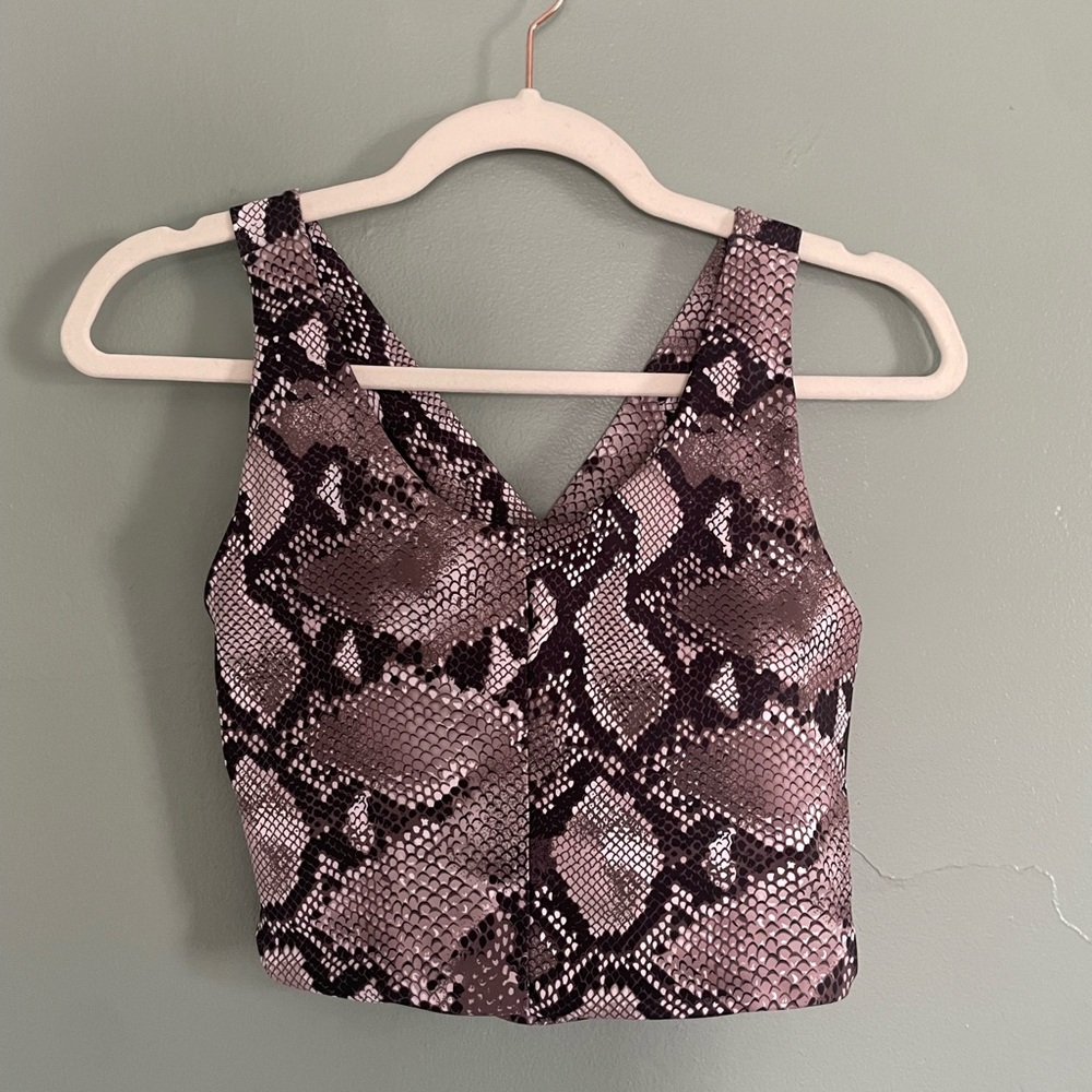 Snakeskin Print Crop Top